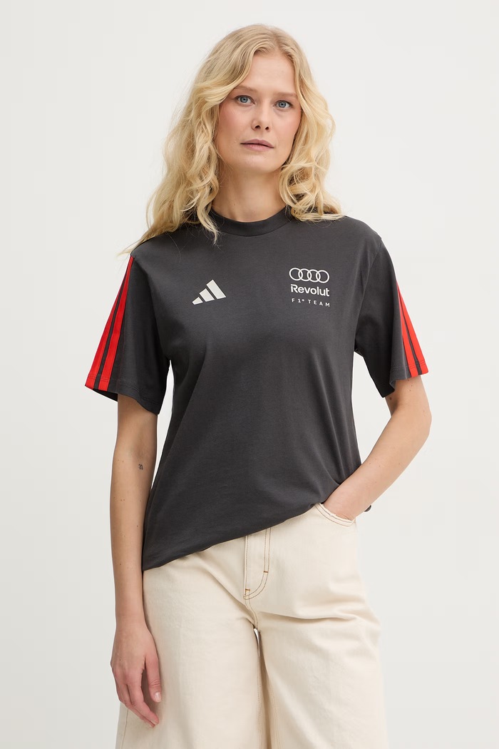 Adidas tricou pentru femei, din bumbac x Audi gri KF9081