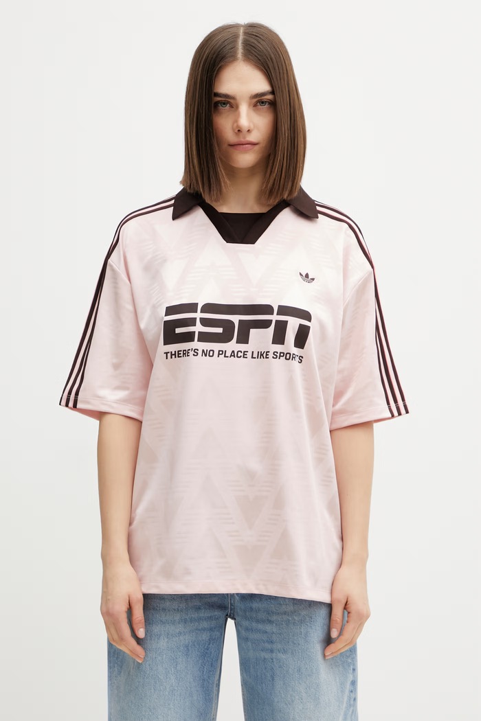 adidas Originals t-shirt oversize damski różowy KG3611