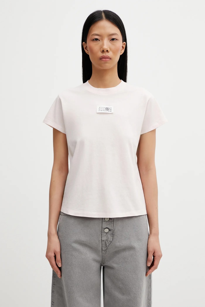 Bavlnené tričko MM6 Maison Margiela regular ružová S52GC0326.M20170.231