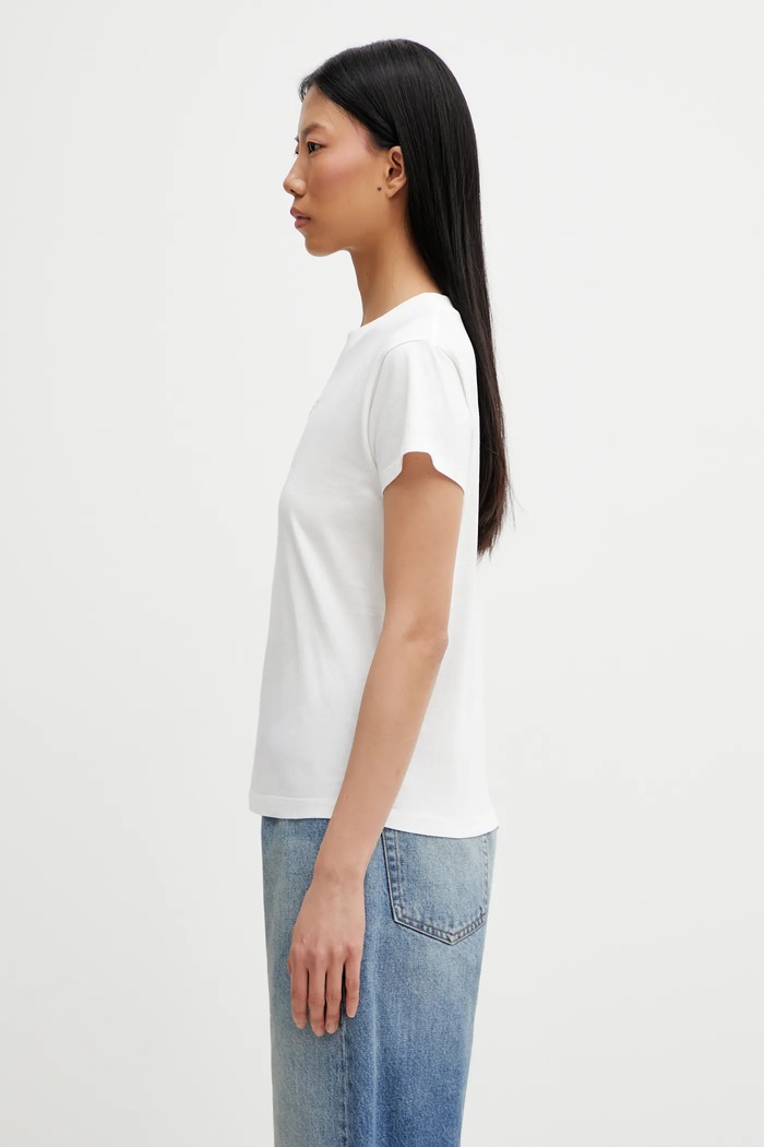 Bavlnené tričko MM6 Maison Margiela S52GC0327.M20170 biela SS26
