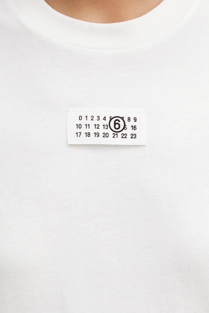 Bavlnené tričko MM6 Maison Margiela biela S52GC0327.M20170