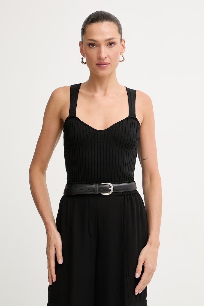 Fracomina top pentru femei negru FJ26ST4004K56501