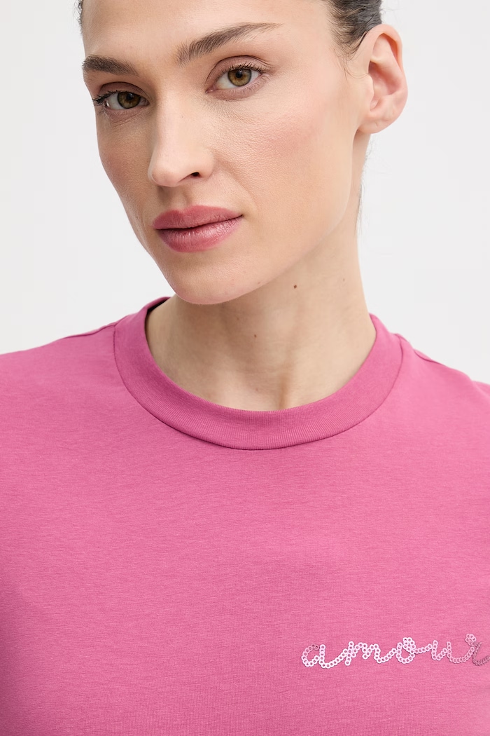 Футболка United Colors of Benetton рожевий 3ECMD10C6