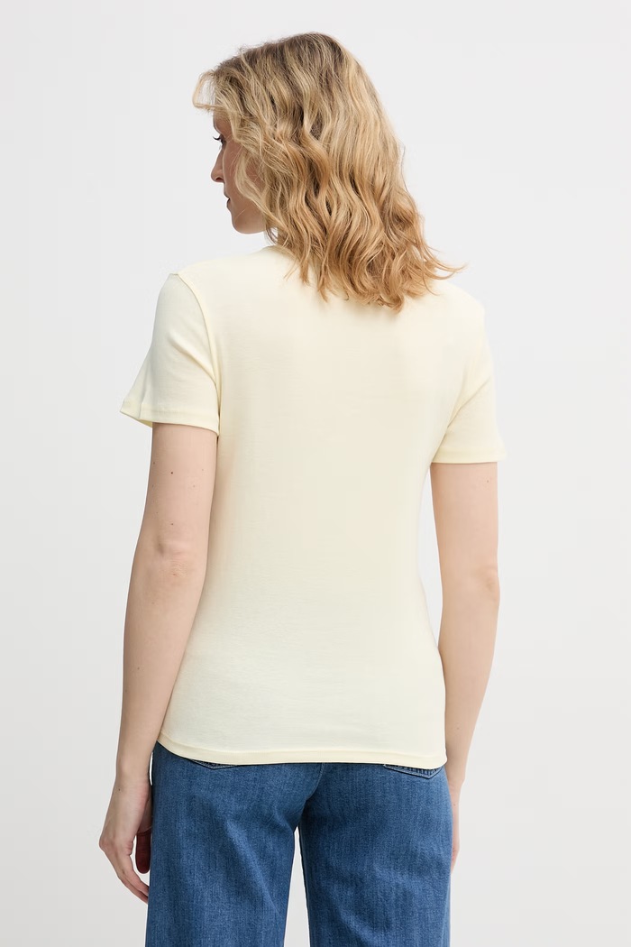 Oblečenie Bavlnené tričko United Colors of Benetton 3GA8D10BX žltá