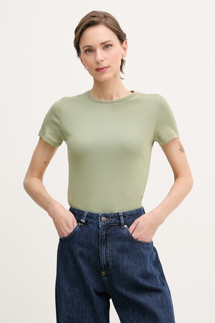 United Colors of Benetton t-shirt bawełniany bawełna zielony 3GA8D10BX