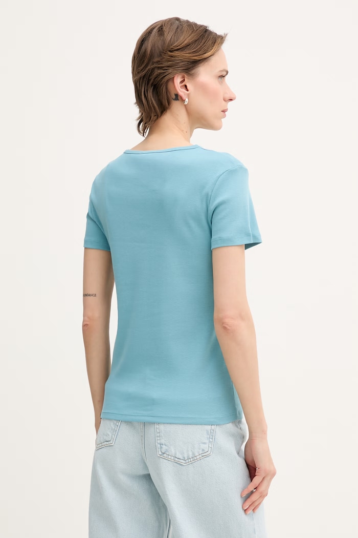 Odzież United Colors of Benetton t-shirt bawełniany 3GA8D10BX niebieski