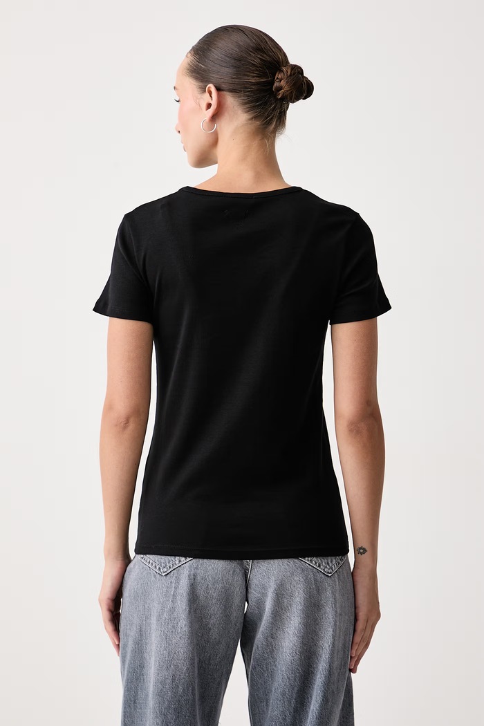 Ρούχα United Colors of Benetton T-shirt γυναικείο βαμβακερό 3GA8D10BX μαύρο