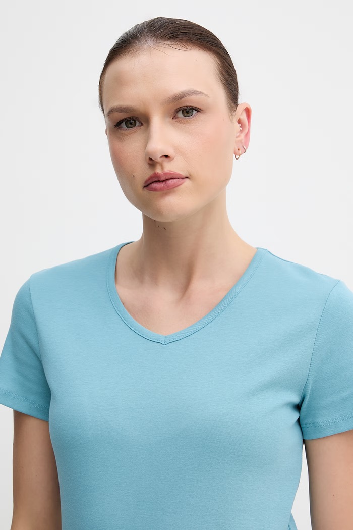 United Colors of Benetton tricou din bumbac albastru 3GA8D4029