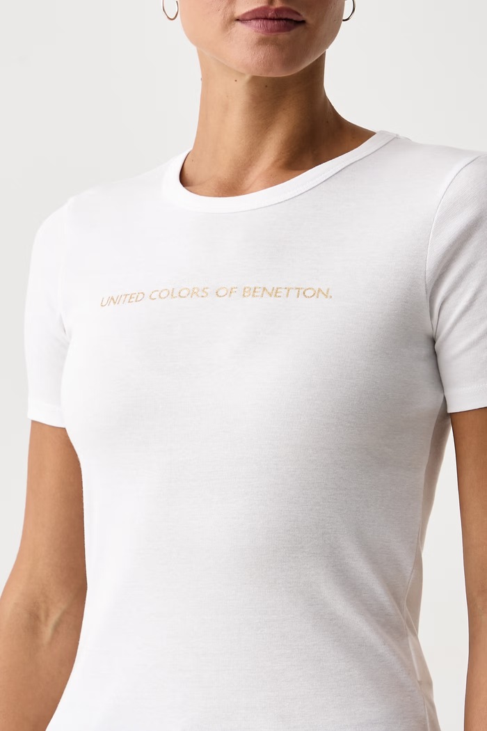 Oblačila United Colors of Benetton Kratka majica ženska bombažna 3GA8E16A2 bela