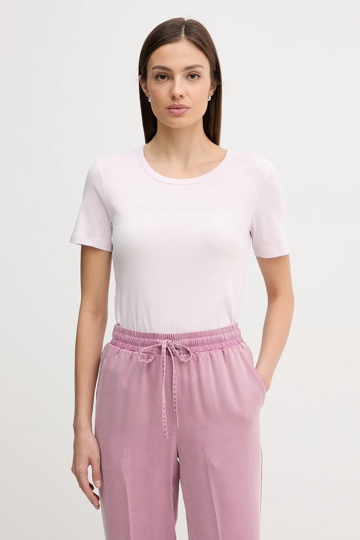 Βαμβακερό μπλουζάκι United Colors of Benetton βαμβάκι ροζ 3GA8E16A2