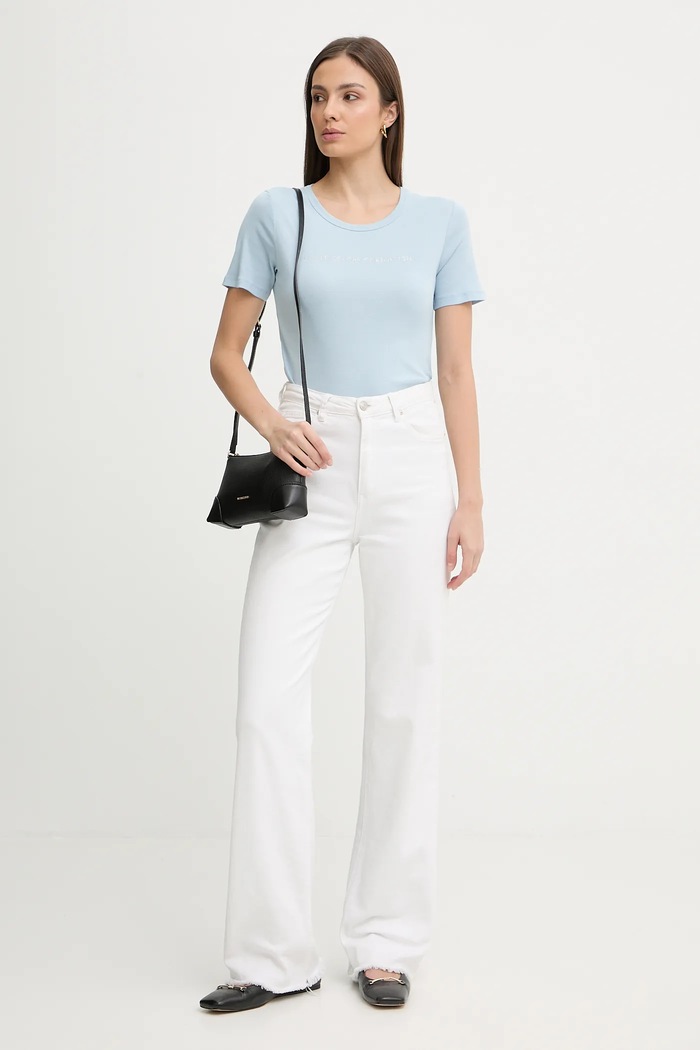 Бавовняна футболка United Colors of Benetton 3GA8E16A2 блакитний SS26