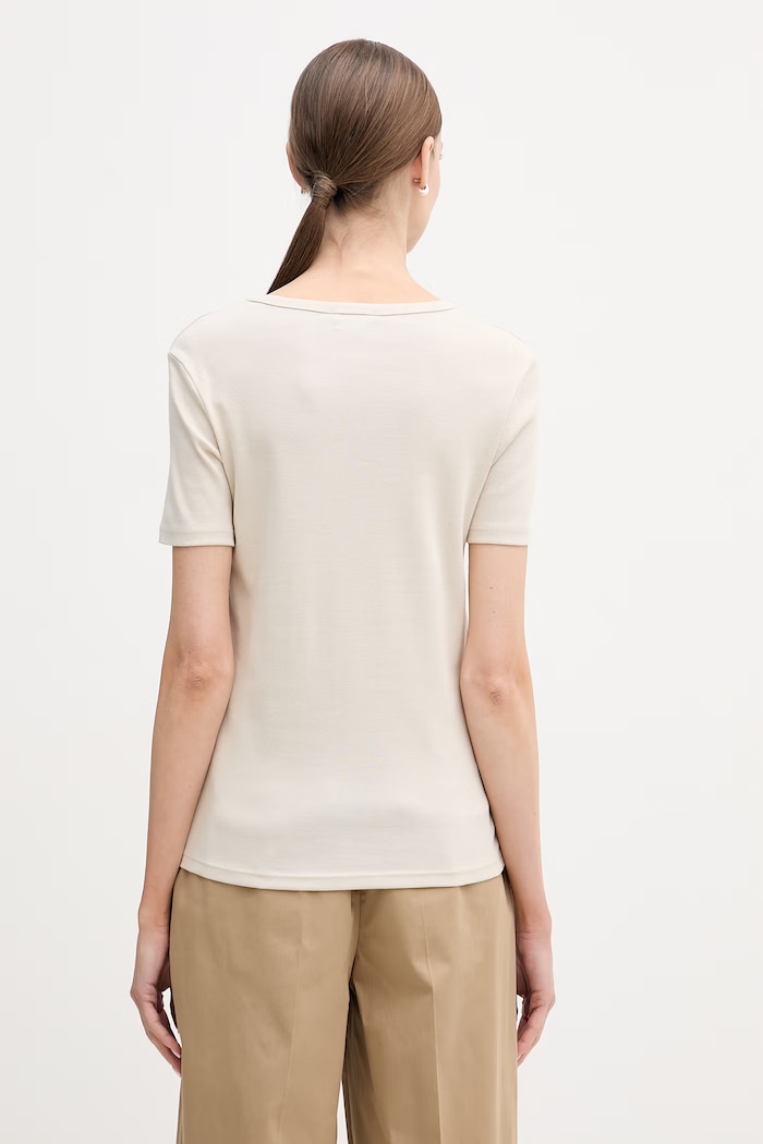 Odzież United Colors of Benetton t-shirt bawełniany 3GA8E16A2 beżowy