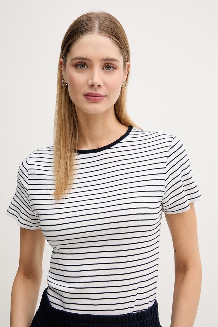 United Colors of Benetton dámske bavlnené tričko biela 339PD10BX