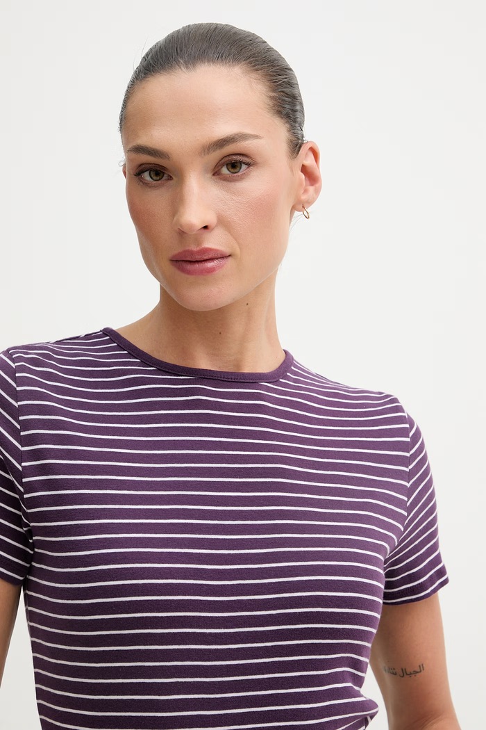 United Colors of Benetton dámske bavlnené tričko fialová 339PD10BX
