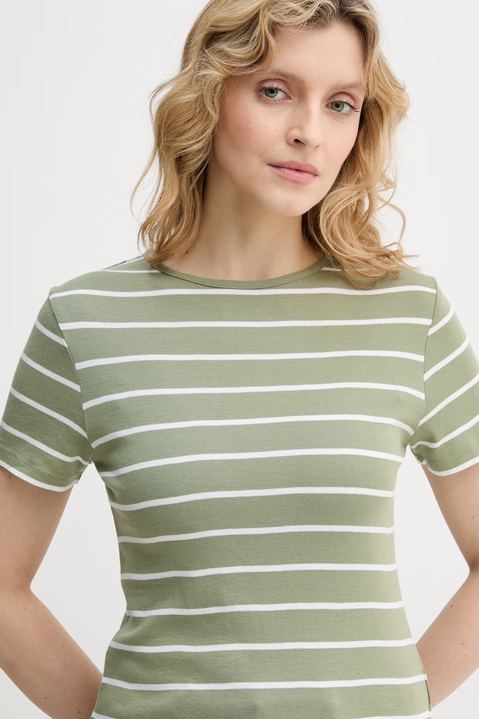 United Colors of Benetton dámske bavlnené tričko zelená 339PD10BX
