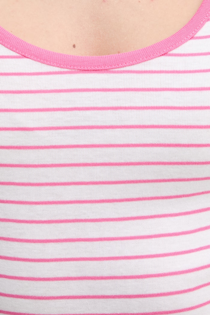 United Colors of Benetton top feminin din bumbac 339PDH018 roz