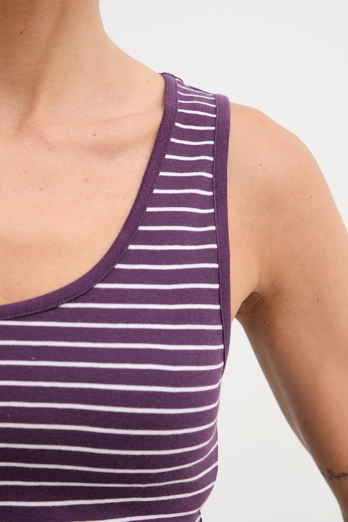 United Colors of Benetton top damski bawełniany 339PDH018 fioletowy