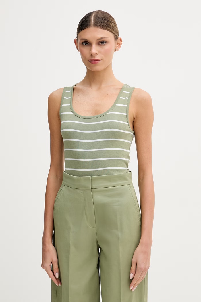 United Colors of Benetton топ дамски памучен зелен 339PDH018