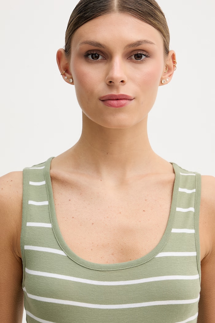 United Colors of Benetton топ дамски памучен зелен 339PDH018
