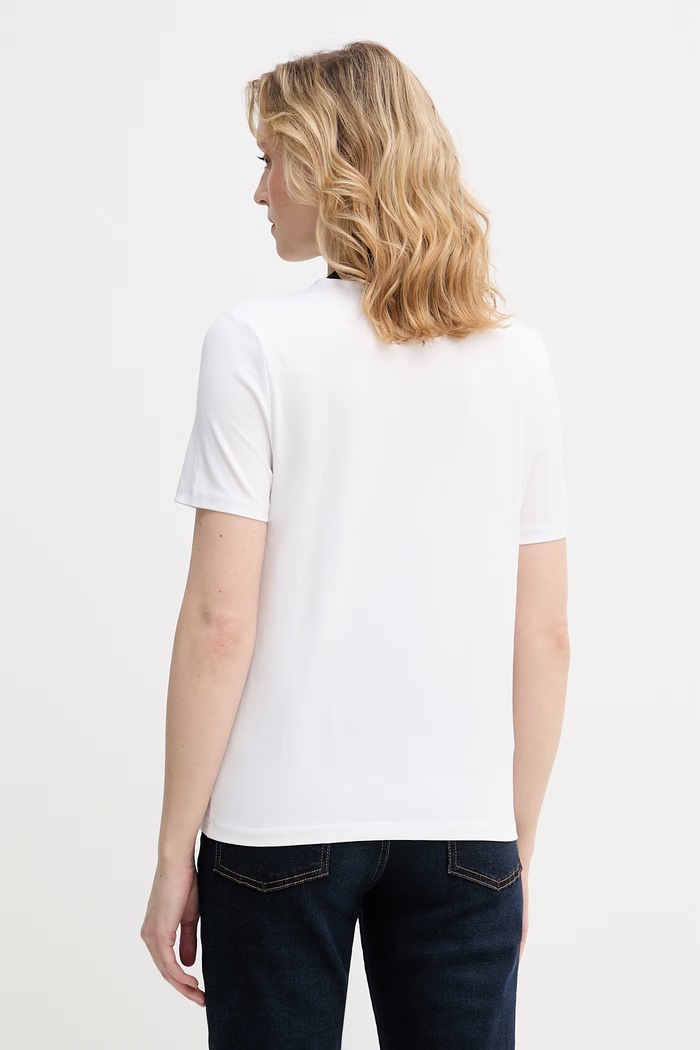 Oblečenie United Colors of Benetton dámske bavlnené tričko s elastanom 3ECMD10C7 biela