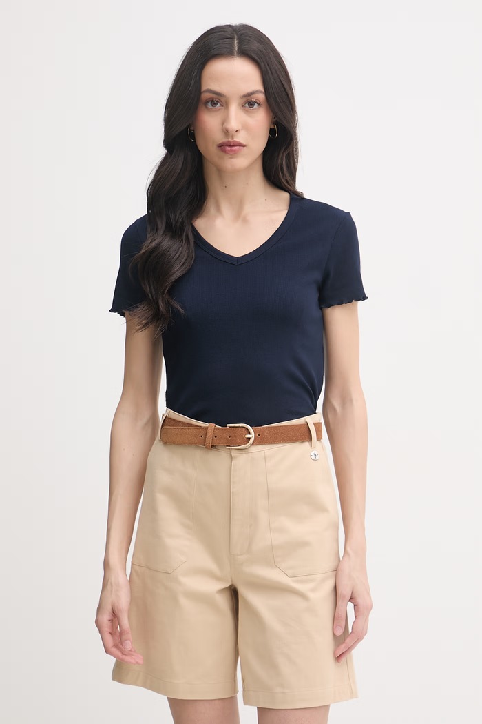 United Colors of Benetton тениска дамска от памук тъмносин 3O4YD4028