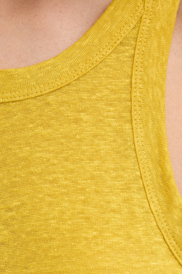 United Colors of Benetton top pentru femei, din in 3TKEEH001 galben