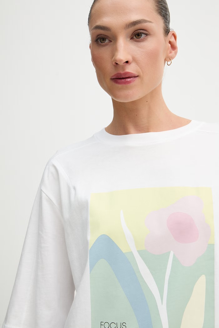 United Colors of Benetton tričko dámské bavlněné bílá 3096D10CM