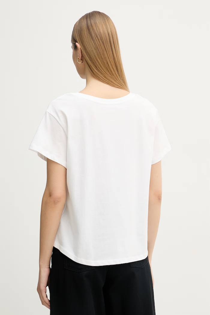 Oblečenie United Colors of Benetton basic tričko dámske bavlnené 3096D10CP biela