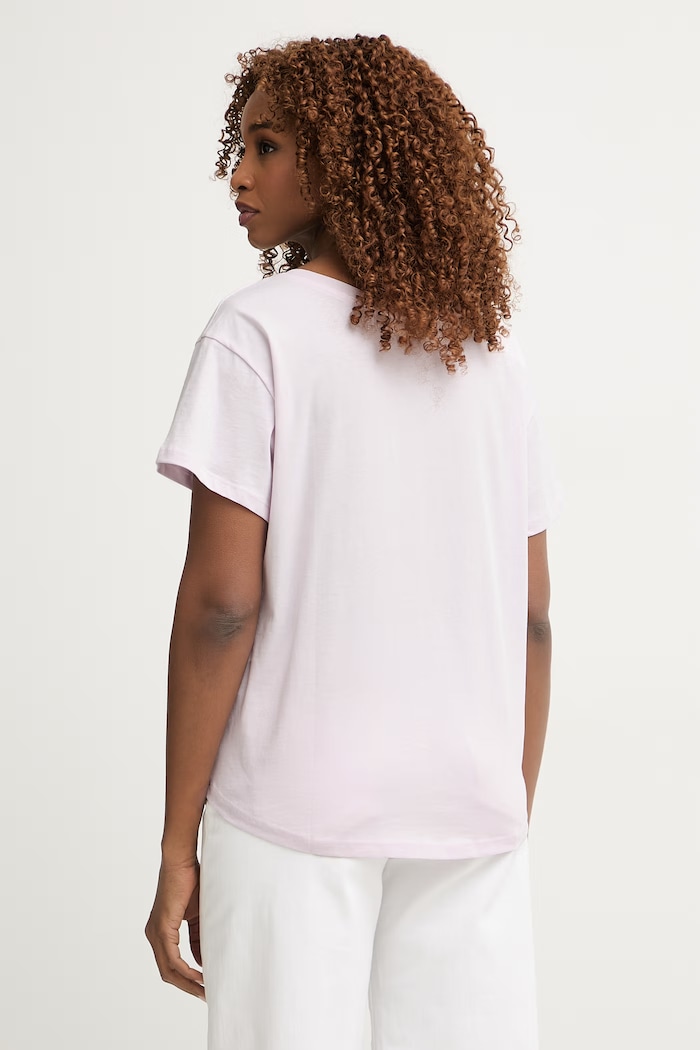 Îmbrăcăminte United Colors of Benetton tricou basic pentru femei, din bumbac 3096D10CP roz