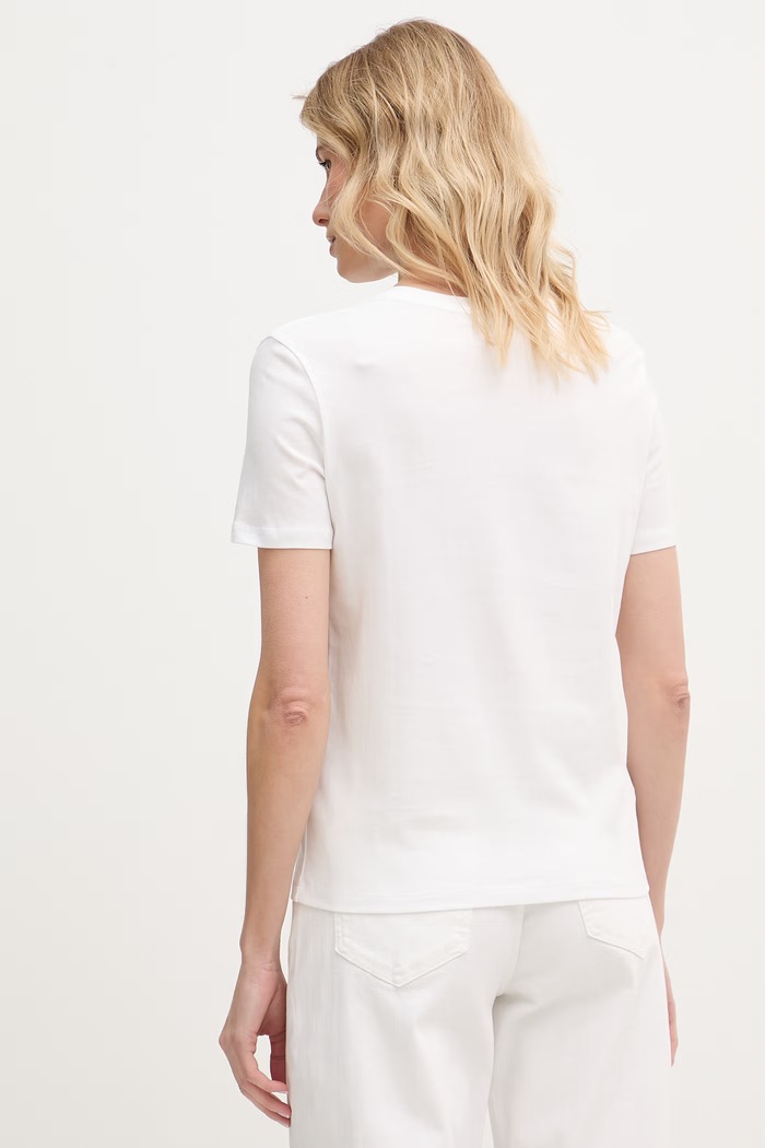 Oblečení United Colors of Benetton tričko dámské bavlněné 3096D10CU bílá