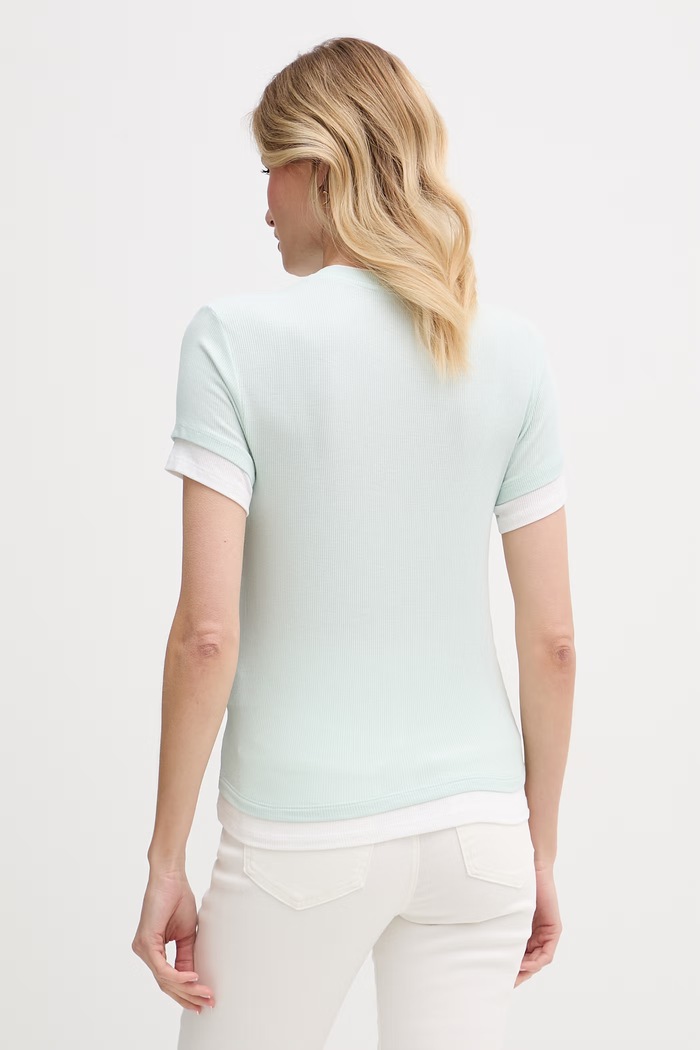 Îmbrăcăminte United Colors of Benetton tricou pentru femei, cu vâscoză 32YDD10CQ turcoaz