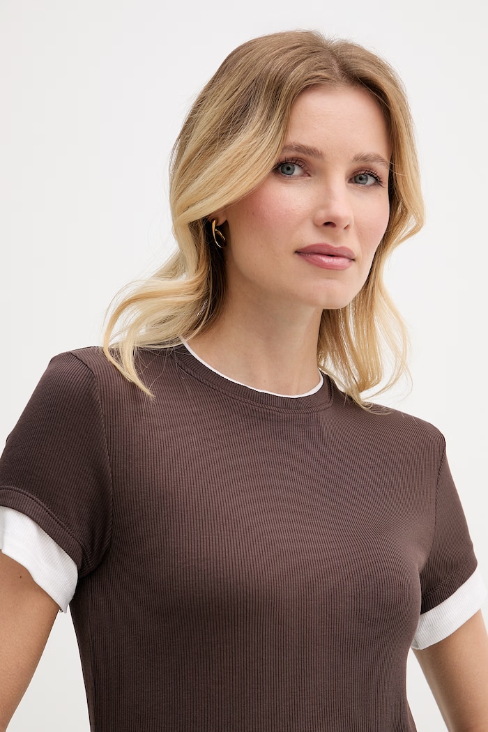 United Colors of Benetton tričko dámske s viskózou hnedá 32YDD10CQ