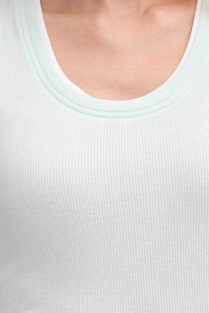United Colors of Benetton top pentru femei, din vâscoză 32YDDH01C turcoaz
