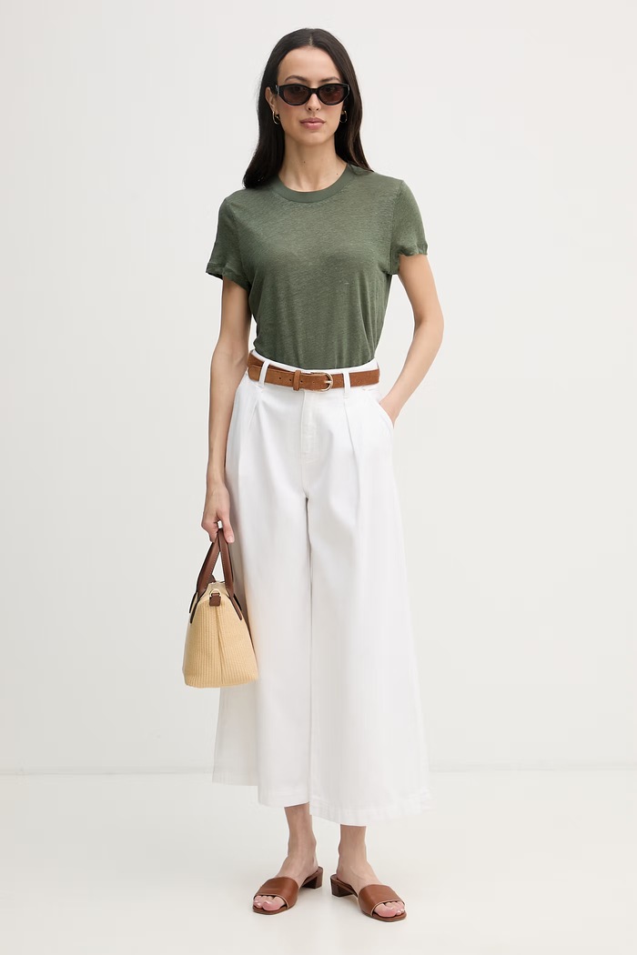 United Colors of Benetton tricou pentru femei, din in 3TKEE1009 verde SS26