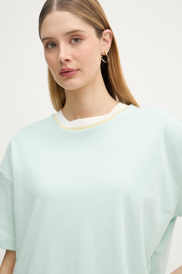 United Colors of Benetton tricou pentru femei, din bumbac verde 3WUPD10CI