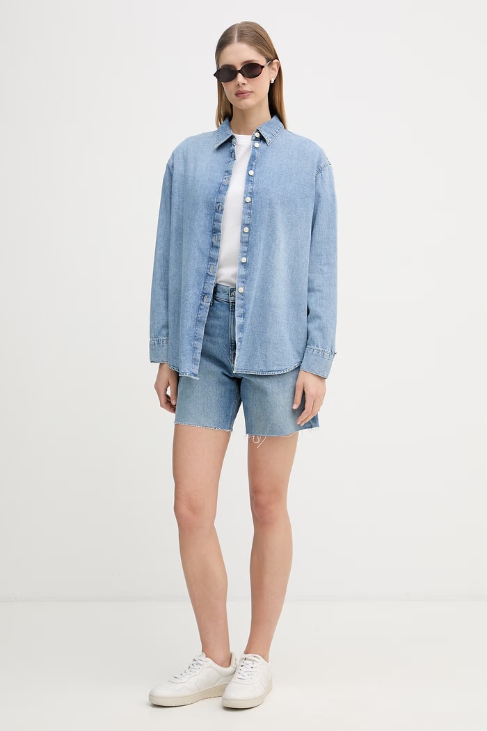 Calvin Klein Jeans tricou pentru femei, din bumbac LV047F801G alb SS26