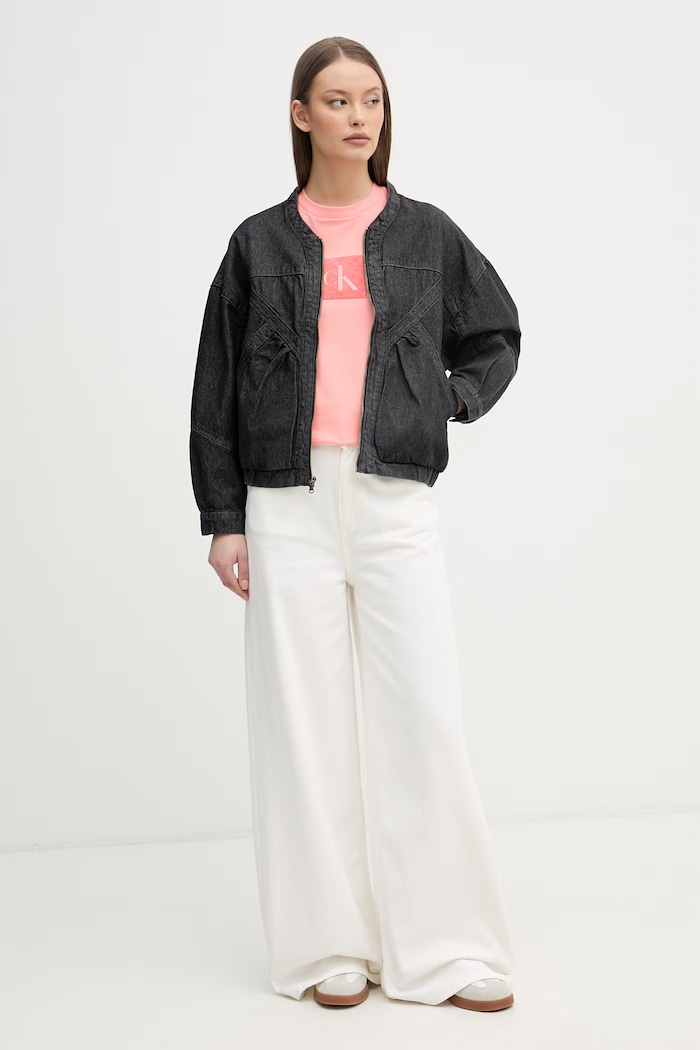 Calvin Klein Jeans tričko dámské bavlněné LV047F819G růžová SS26