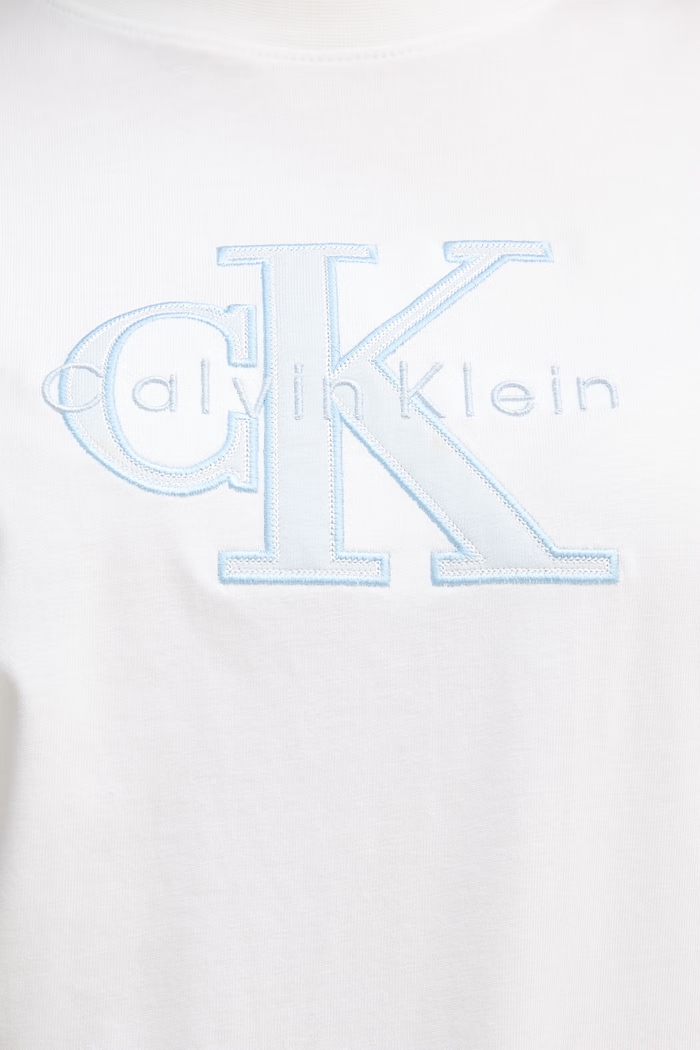 Calvin Klein Jeans Basic tričko dámske bavlnené LV047F829G biela
