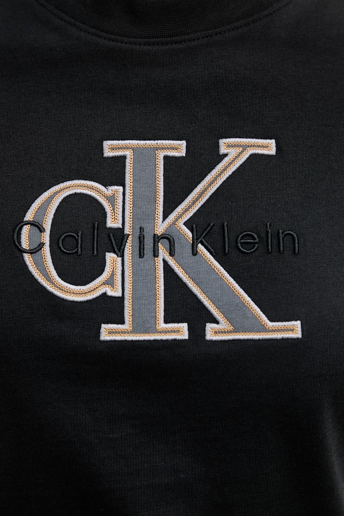 Calvin Klein Jeans basic tričko dámske bavlnené LV047F829G čierna