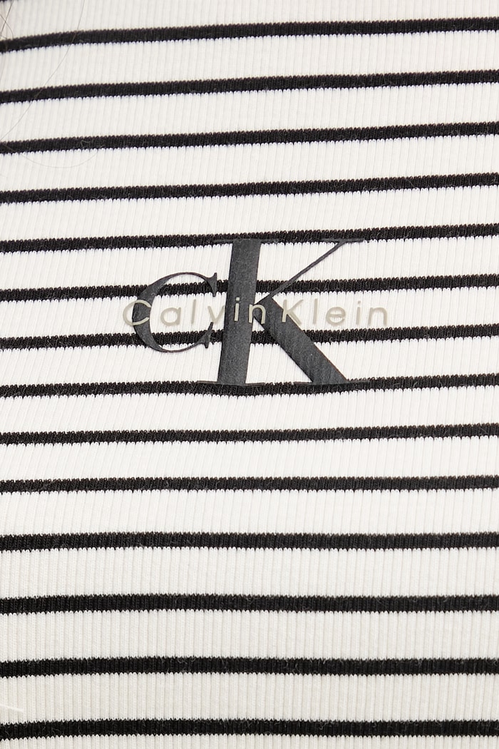 Calvin Klein Jeans crop top pentru femei, din bumbac cu elastan LV047F833G bej