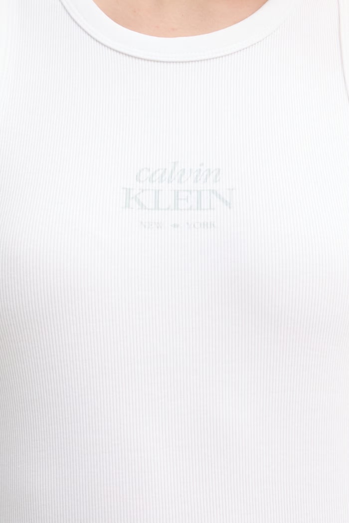 Calvin Klein Jeans top dámsky s bavlnou LV047F239G béžová