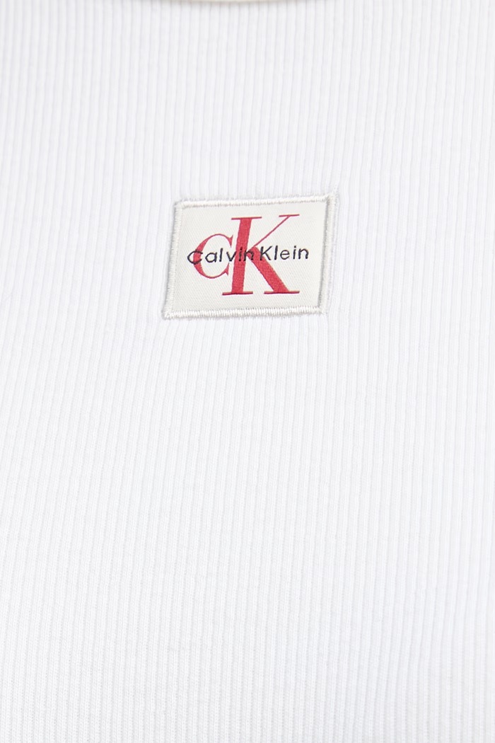 Calvin Klein Jeans τοπ γυναικείο βαμβάκι με ελαστάν LV047F246G μπεζ