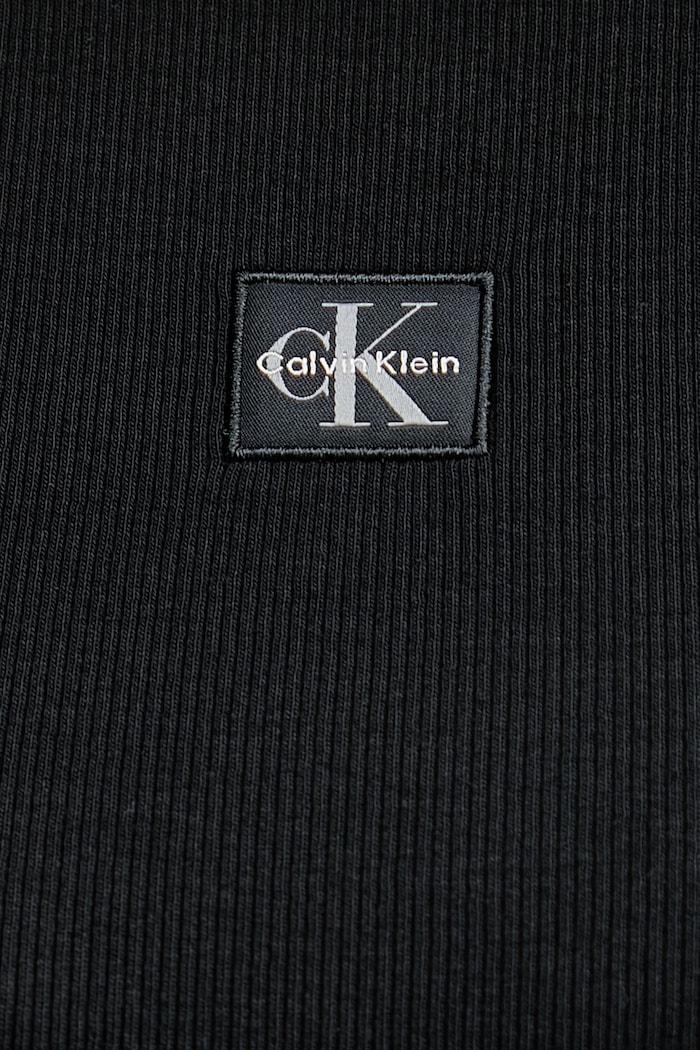 Calvin Klein Jeans топ дамски от памук с еластан LV047F246G черен