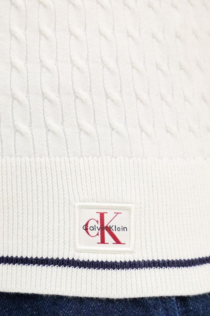 Calvin Klein Jeans úpletový top dámsky s bavlnou LV047F321G béžová