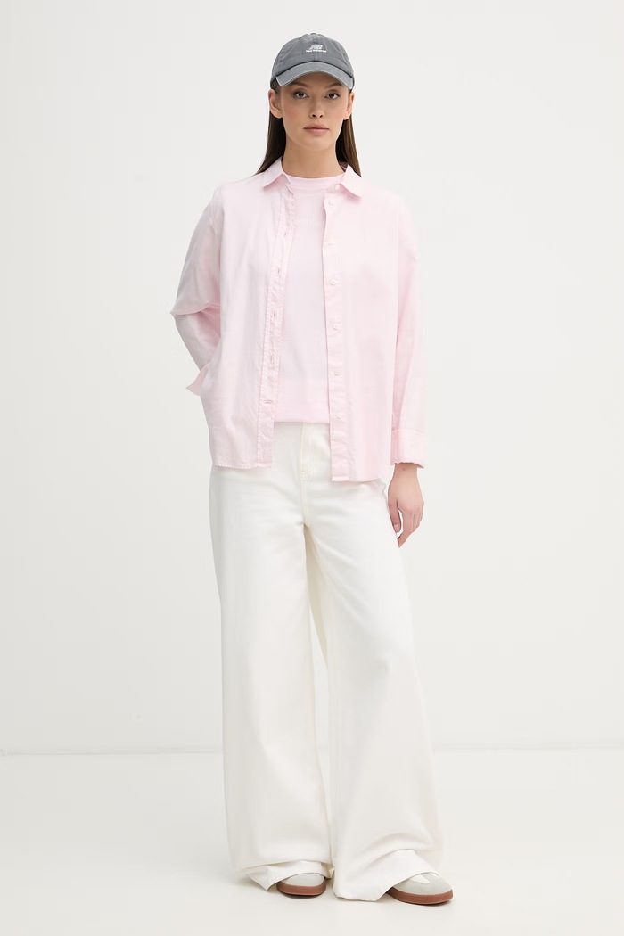 Calvin Klein Jeans tričko dámske bavlnené LV047C811G ružová SS26