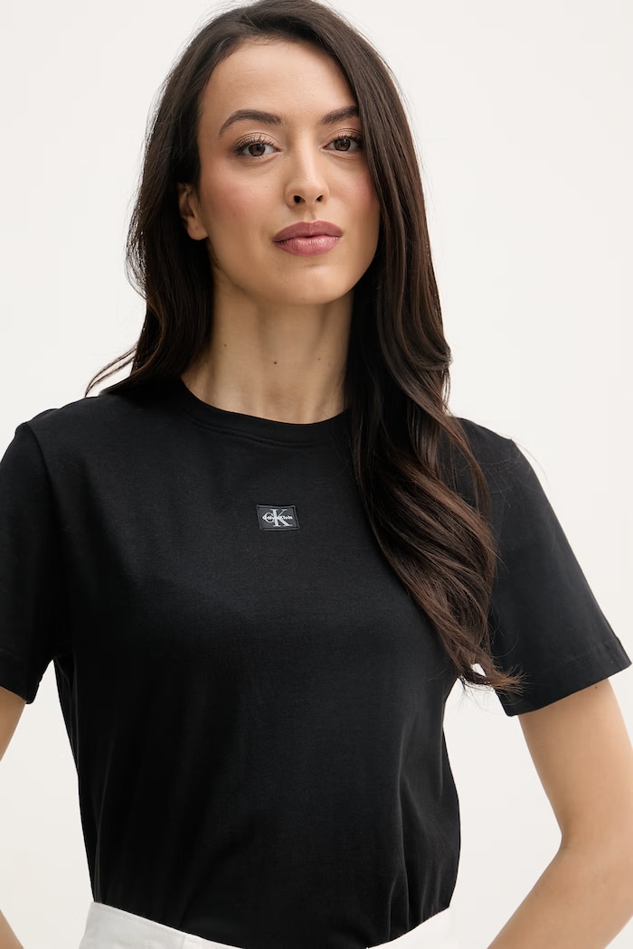 Calvin Klein Jeans tričko dámske bavlnené čierna LV047F227G