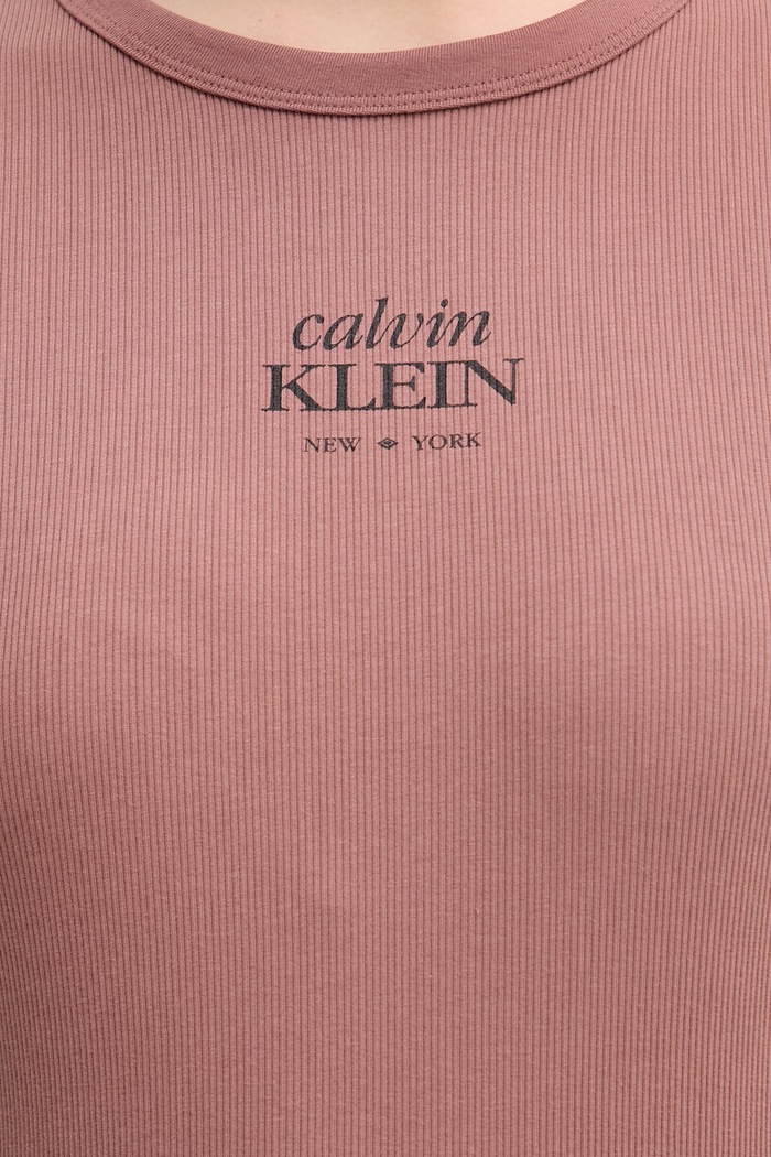 Calvin Klein Jeans tricou pentru femei, din bumbac cu elastan LV047F240G maro