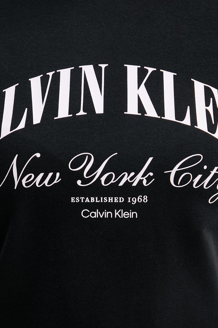 Calvin Klein Jeans тениска дамска от памук с еластан LV047F815G черен