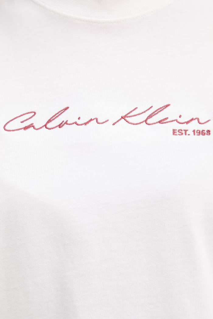 Calvin Klein Jeans t-shirt γυναικείο βαμβακερό LV047F820G λευκό