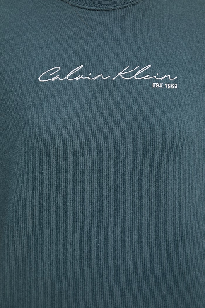 Calvin Klein Jeans tričko dámske bavlnené LV047F820G tyrkysová